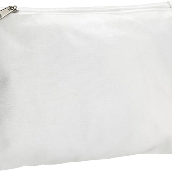 Canvas Pencil Case Pouch Set - 12-Pack, 8 x 6 in, Off White - Canvas Zip Pouches - Picture 9 of 9